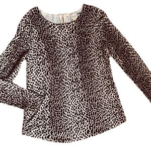Chicos Animal Print Fine Gauge Sweater